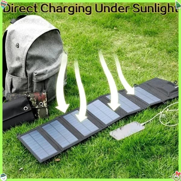 Solpanel, Bærbart Design, Hurtig Opladningskapacitet,6 Fold