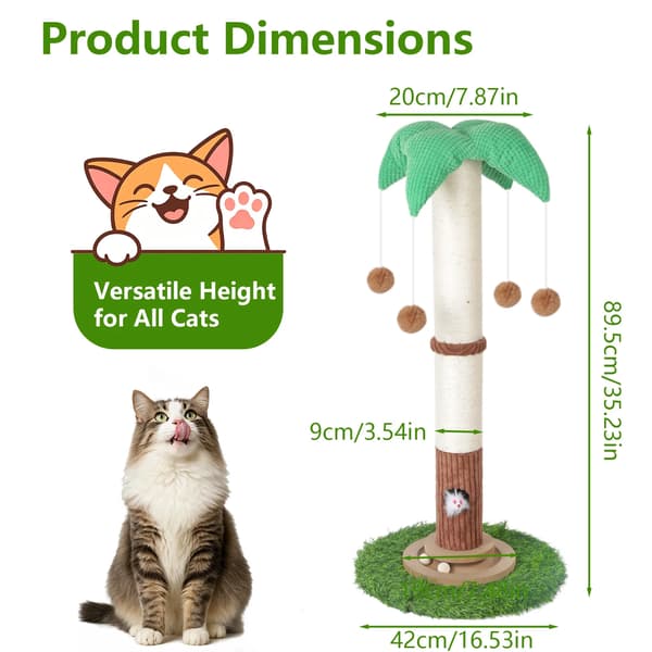 Kattens Kradsepost, Interaktive Legetøj, Pladsbesparende Design,sæt 2