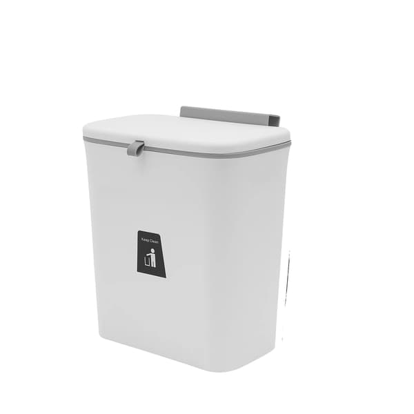 Affaldsspand til under skab, lugtkontrol, pladsbesparende design,HVID