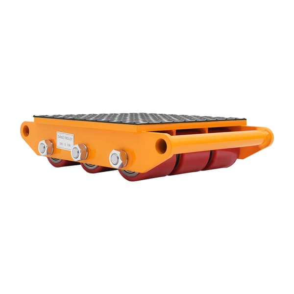 Maskinflytter Dolly, 15 Tons Kapacitet, 9 Hjul,GUL