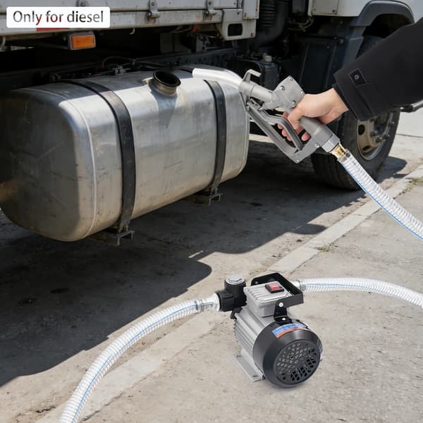 Dieselöverföringspump, 60L/min kapacitet, hållbar gjutjärn,Silver