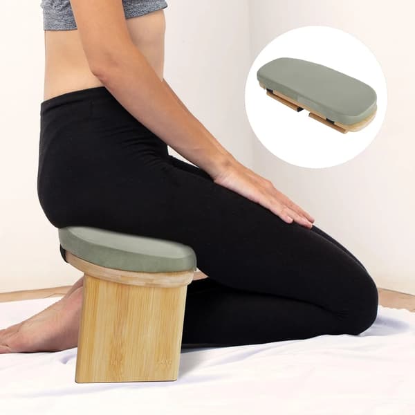 Meditationsstol, Sammenklappeligt Design, Behagelig Pude,grøn