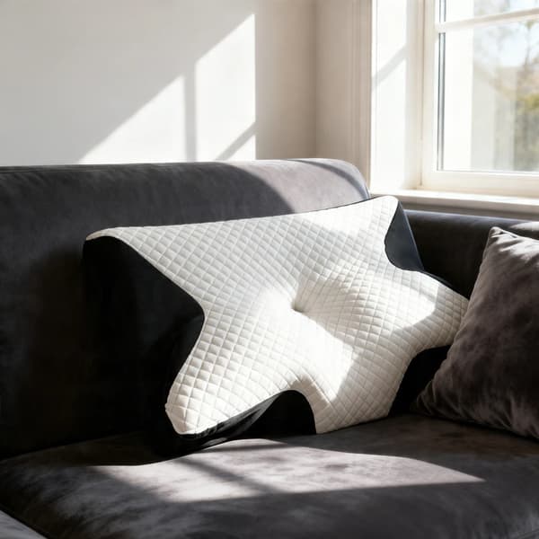 Minneskumkudde, Ergonomisk Design, Konturerat Stöd,vit