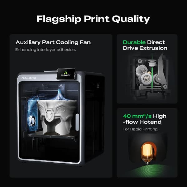 3D-printer, multicolor kapabiliteter, højhastighedsudskrivning,K2 Combo