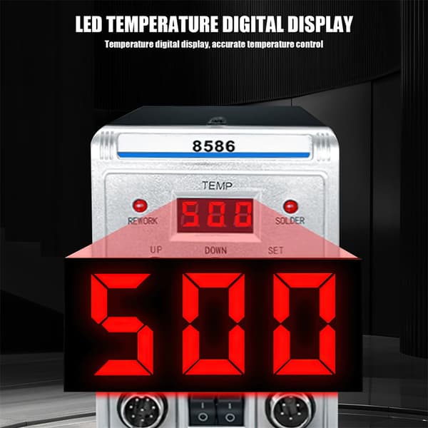 Lodde Station, Varmluftpistol, Digital Skærm,700W