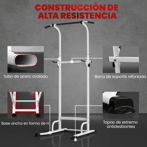 Pull-Up Bar, Justerbar Höjd, Hållbar Stål Konstruktion,VIT
