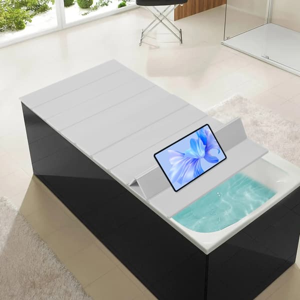 Badekar Dæksel, 160cm x 70cm, Foldbart Design, PVC Materiale, Rektangulær Form, Belastningsevne: 5kg