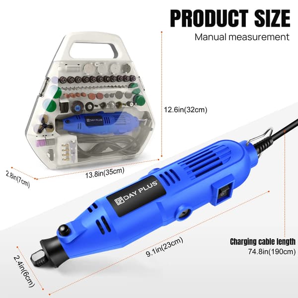 Rotary Multi Tool, 252-delars tillbehörsset, variabel hastighetskontroll,252PCS-Roterande Multi Verktyg, EU
