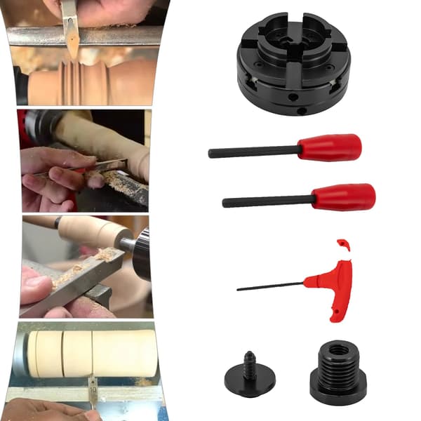 Träslip Chuck, 4-Käkar Design, Hög Precision Prestanda,4Jaw, Röd