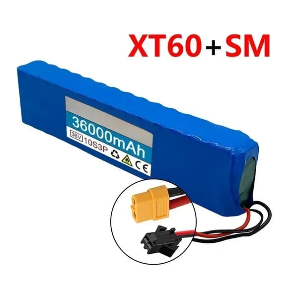 Litiumjonbatteri, 36000mAh kapacitet, BMS-funktionalitet, XT60 SM
