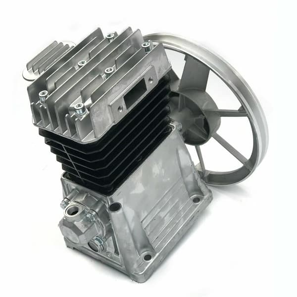 Luftkompressor Pump, 3HK Motor Kompatibilitet, Tvåcylindrig Design,Silver