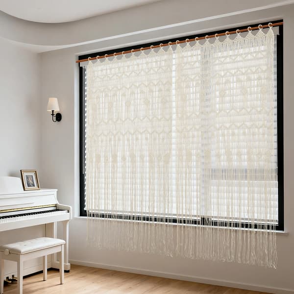 Rummdivider, Boheme Stil, Håndvævet Design,HVID