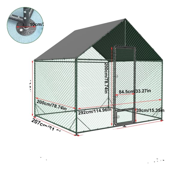 Hønsehus, Robust Konstruktion, Nem Adgangsdesign,L
