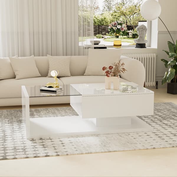 Kaffebord, Modern Stil, Förvaringslåda,Vit