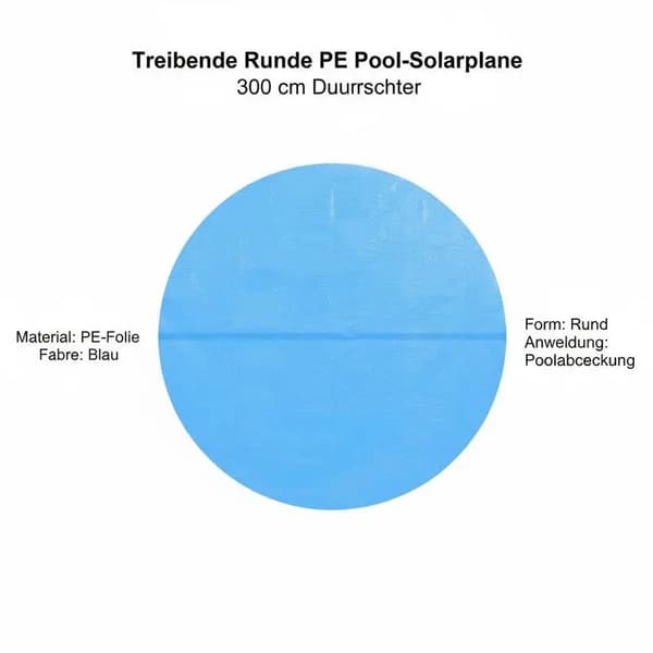 Solpoolöverdrag, Värmebevarande, UV-skydd,Blå