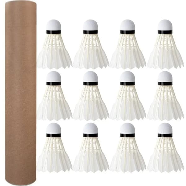Badminton Fjer, Holdbart Materiale, Stabil Ydeevne,12Pcs