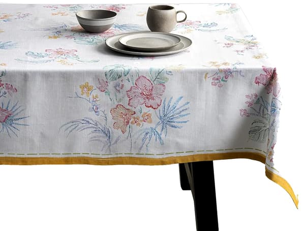 Dug, Håndmalet Design, Elegant Borddekoration,140*180cm, MULTI