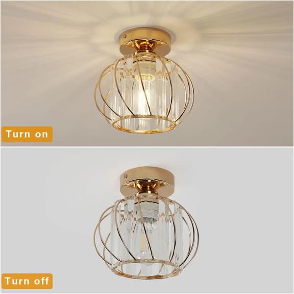 Taklampa, E27 sockeltyp, modern design, Guld