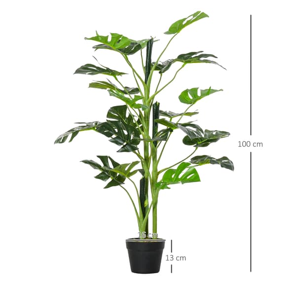 Kunstig Plante, Træstil, Holdbar Polypropylen,hær grøn