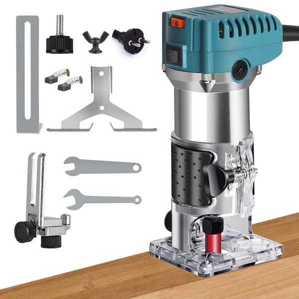 Träfräs, kraftfull 800W motor, högprecisionsskärning,Typ C