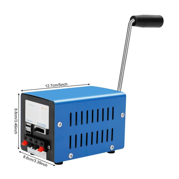 Manuel Krank Generator, Nødstrømforsyning, Multi Spændingsudgang,Blå