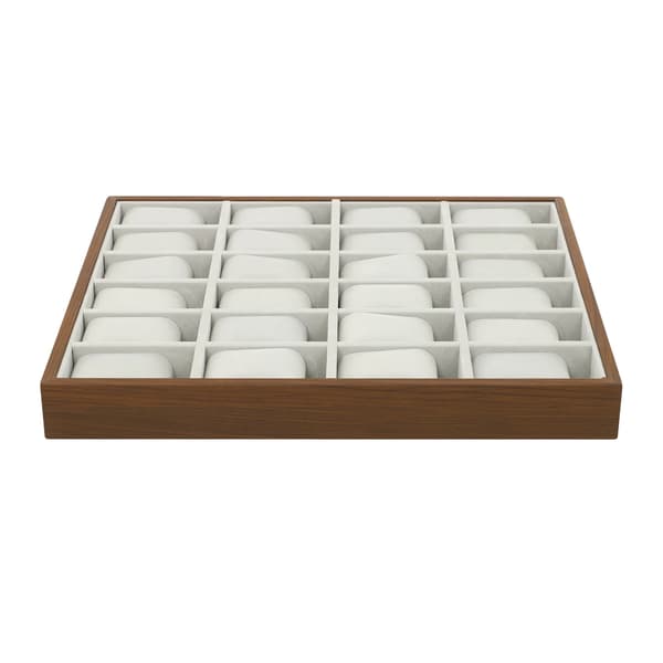 Ureæske Organizer, 24 Rum, Elegant Design,Grå