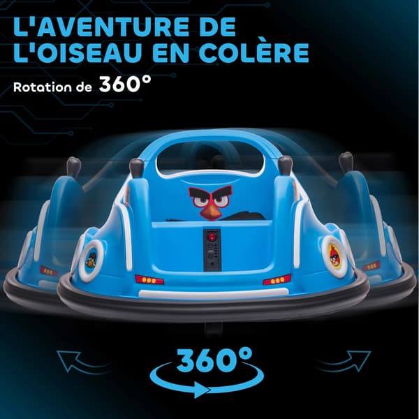 Bumperbil, 360° rotation, dualmotor,Blå