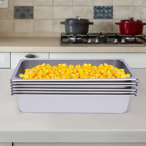 Ångpannor, 6-delarsset, djup design,Rostfritt stål