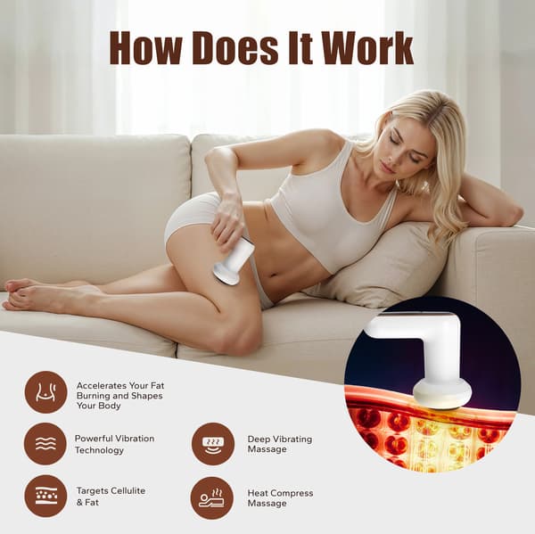 Anti-Cellulite Massager, 6 Intensitetsniveauer, Ergonomisk Design,HVID