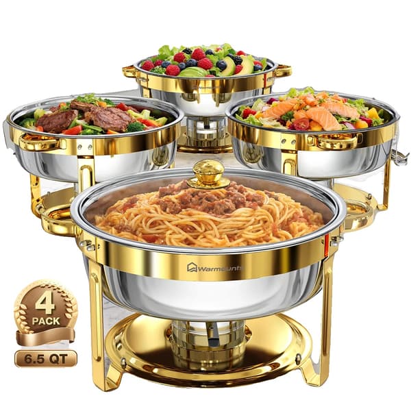 Chafing Dish, Rustfrit Stål, Elegant Design,4PCS