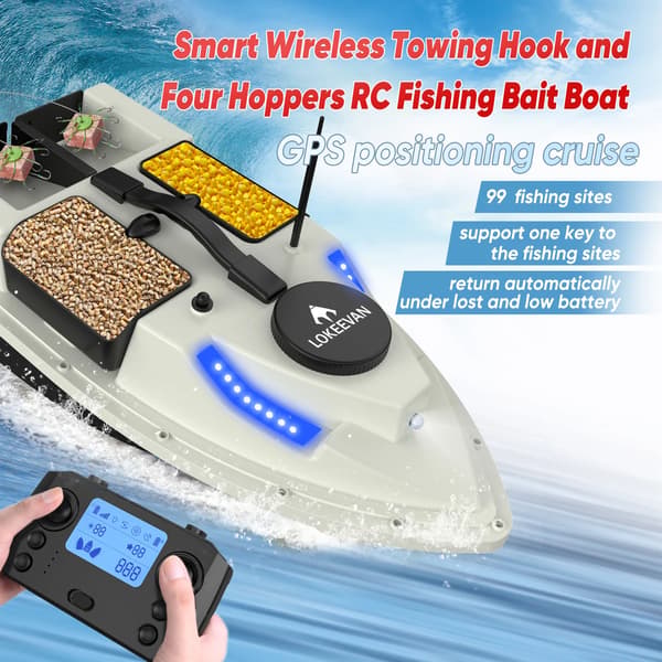 Fiskebaitbåd, GPS-navigation, RGB-belysning,2026 Ny Version