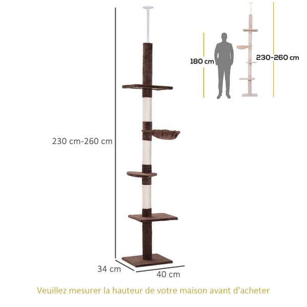 Kattetårn, Multi-niveau Design, Holdbare Materialer,Burgunder