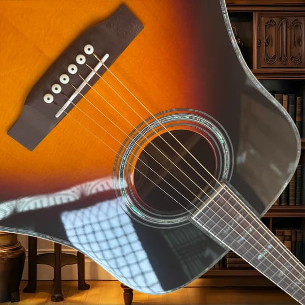 Folk Guitar, Rosenwood Greppbräda, Fast Bro,GUL
