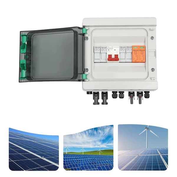 Solenergi Pv Kombinationsboks, 500V, 32A, 2 ind 1 ud, Sort
