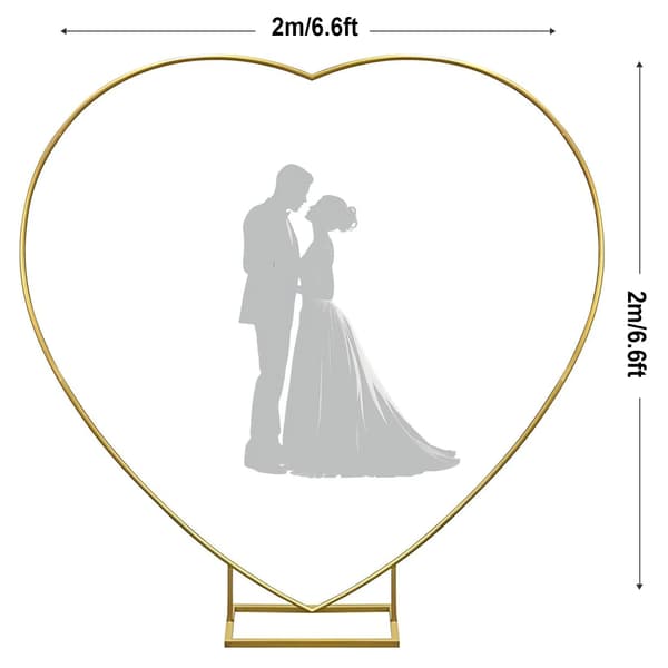 Bryllupsbue, Holdbart Metal, Elegant Design,Hjerte 2*2m(fr), 2m-a