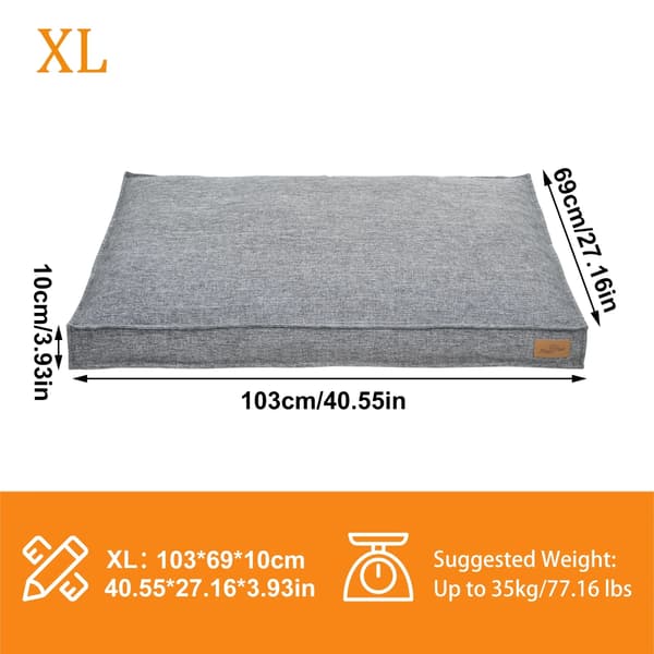 Hundeseng, Ultra Blød, Vandtæt,XL Grå