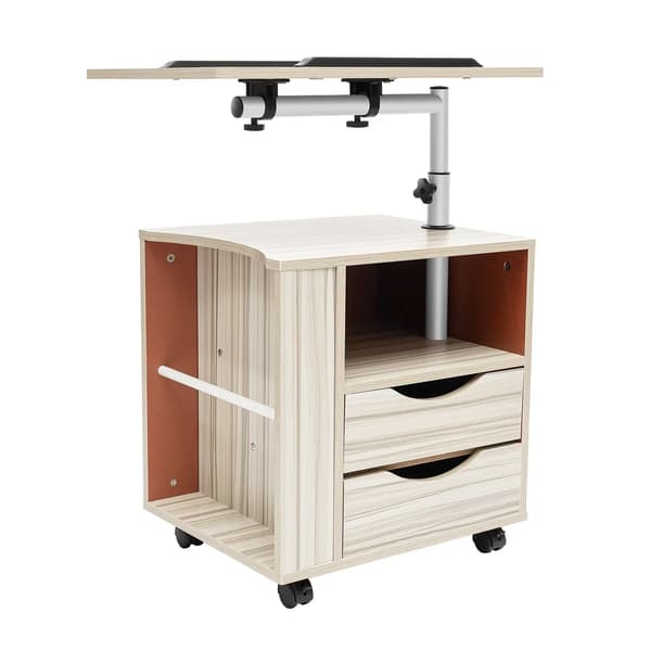 Sengebord, Justerbar Højde, Moderne Design,HVID