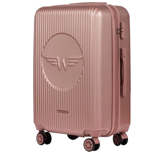 Rejsetasker, Sæt af 3, Holdbart ABS-materiale,Pink