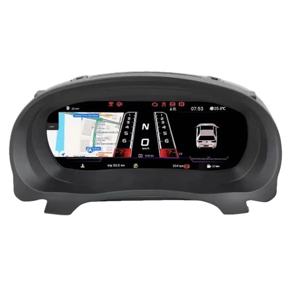 Dashboard Klynge, LCD Skærm, Præcis Speedometer,sort