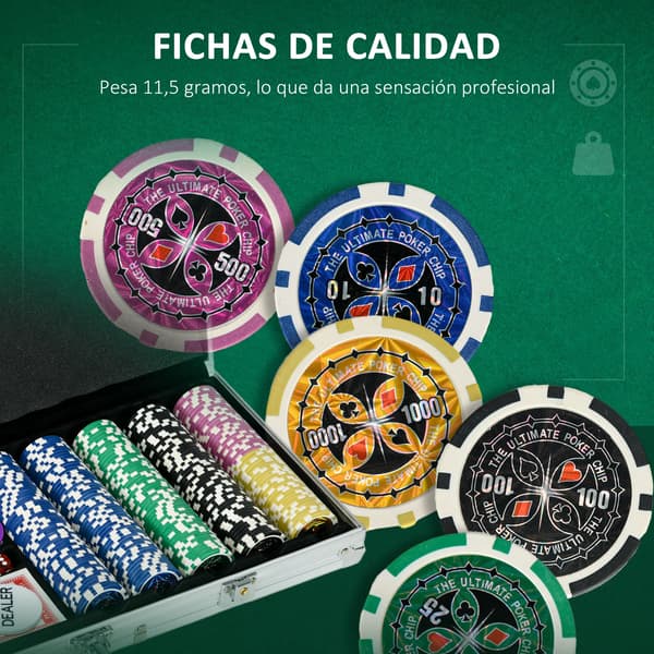 Poker Sæt, Holdbart Materiale, Kompakt Design,Sølv