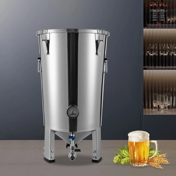 Fermenteringstank, 32L kapacitet, temperaturövervakning,Silver