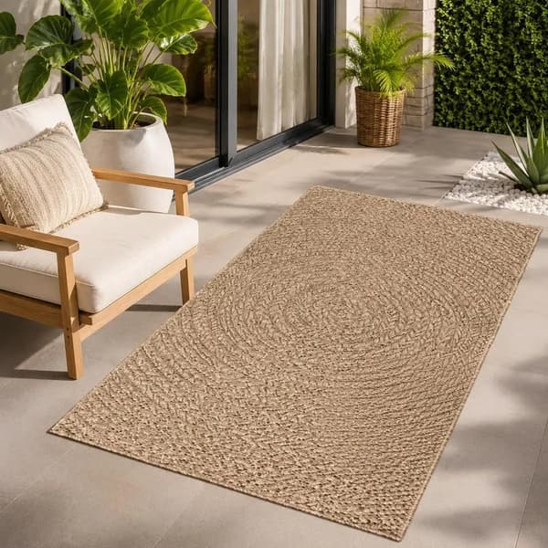 Jute Look Tæppe, Holdbart Design, Alsidig Brug,Brun