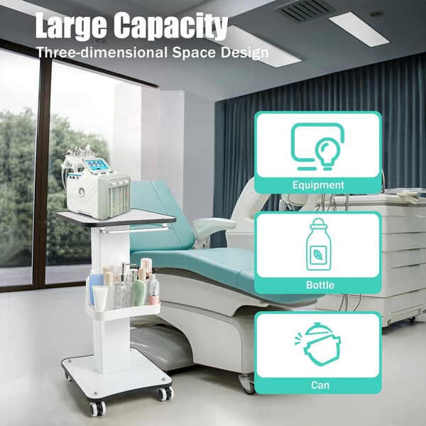 Salonvogn, Robust Konstruktion, Ergonomisk Design,Hvid