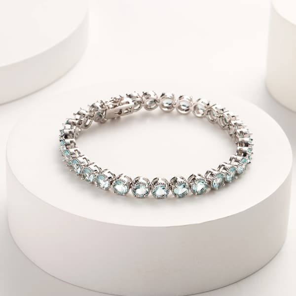 Armbånd, 925 Sølv, Moissanite Sten,Marineblå