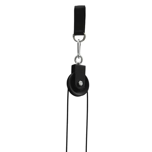 Remskive System, 100 kg Kapacitet, Justerbar Kabellængde,Sort
