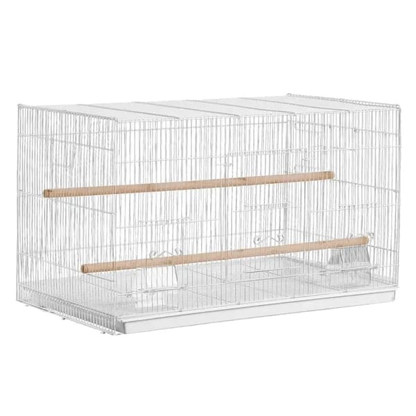 Fuglebur, Holdbart Metal Design, Ideelt til Små Fugle,HVID