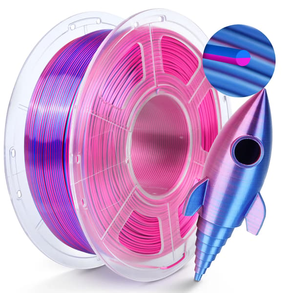 3D Printer Filament, PLA+ SILK, Boblefri,SKDC-RD BL