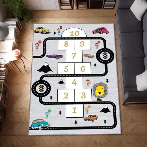 Legetæppe, Blød Polyester, Skridsikker Design,3-a, 120x160cm