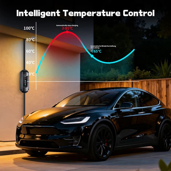 EV-laddare, 11KW effektutgång, justerbar ström,Typ2