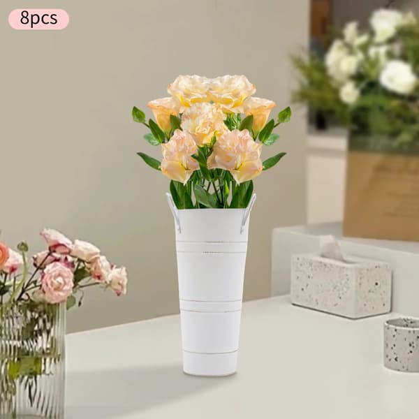Blomsterbucket, Hållbar Design, Mångsidig Arrangemang,VIT